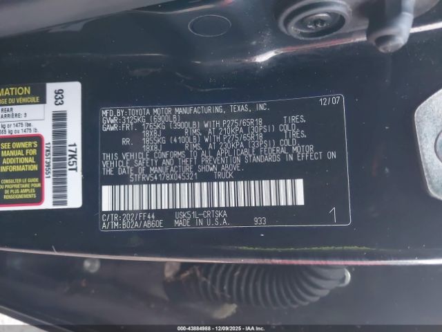 Toyota Tundra Sr5 5.7l V8 Image 6